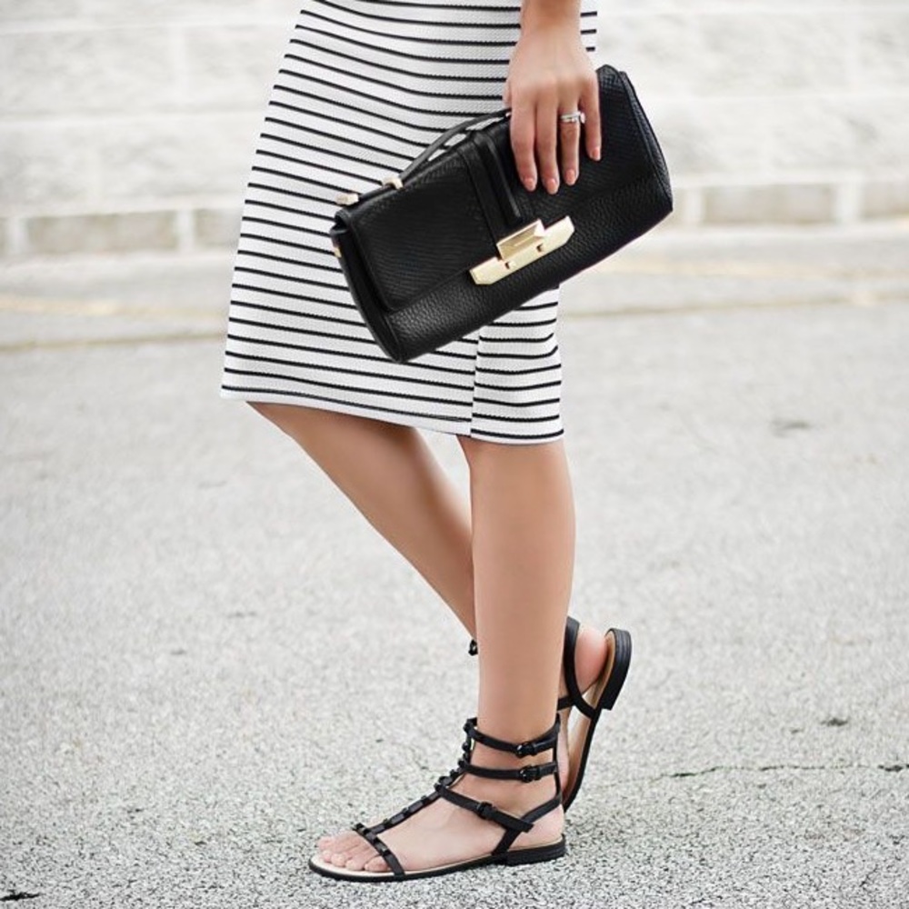 Rebecca Minkoff Black Georgina Gladiator Sandals